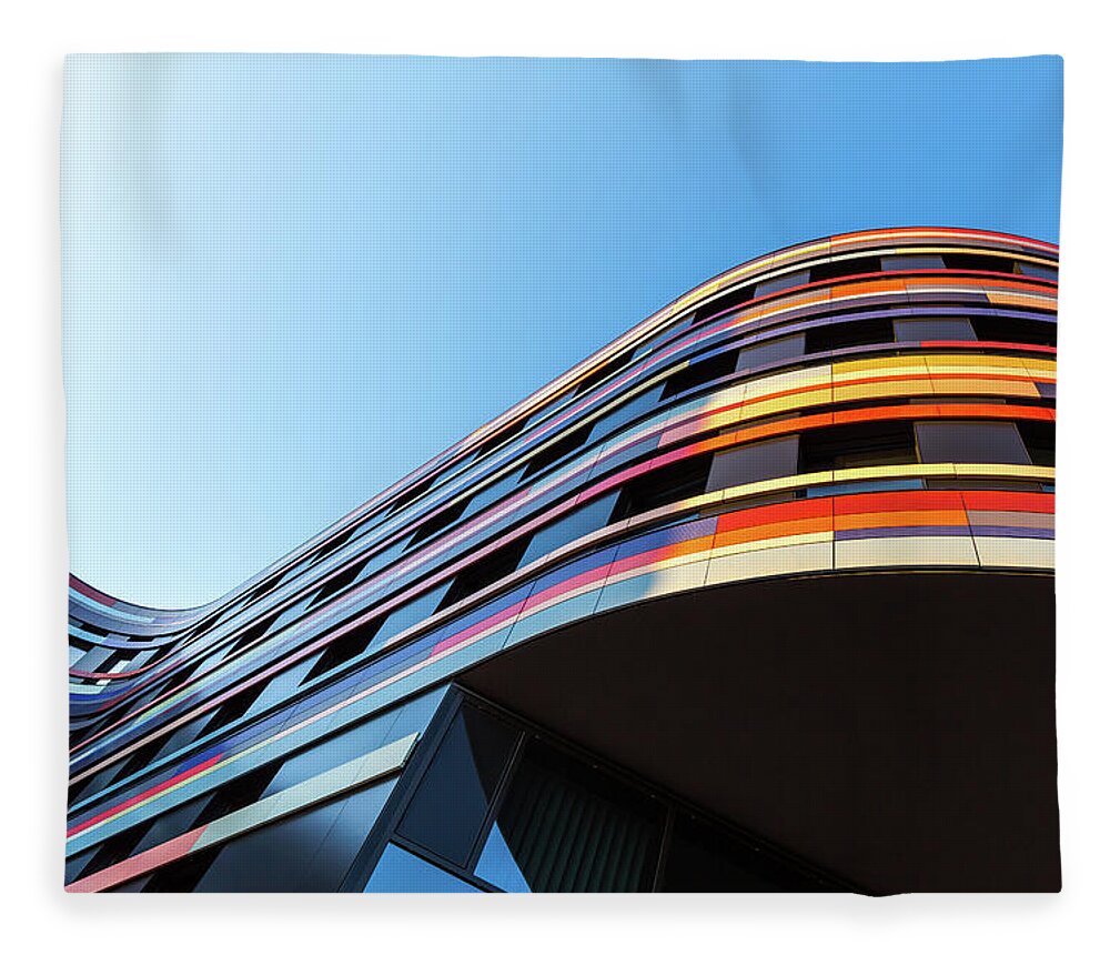Working Fleece Blanket featuring the photograph Modern Office Architecture by Mf-guddyx