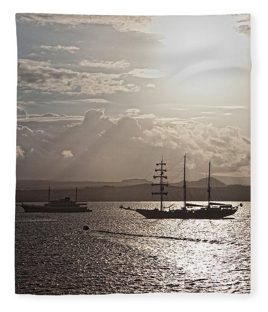 Galapagos Fleece Blanket featuring the photograph Monotone by Timothy Hacker