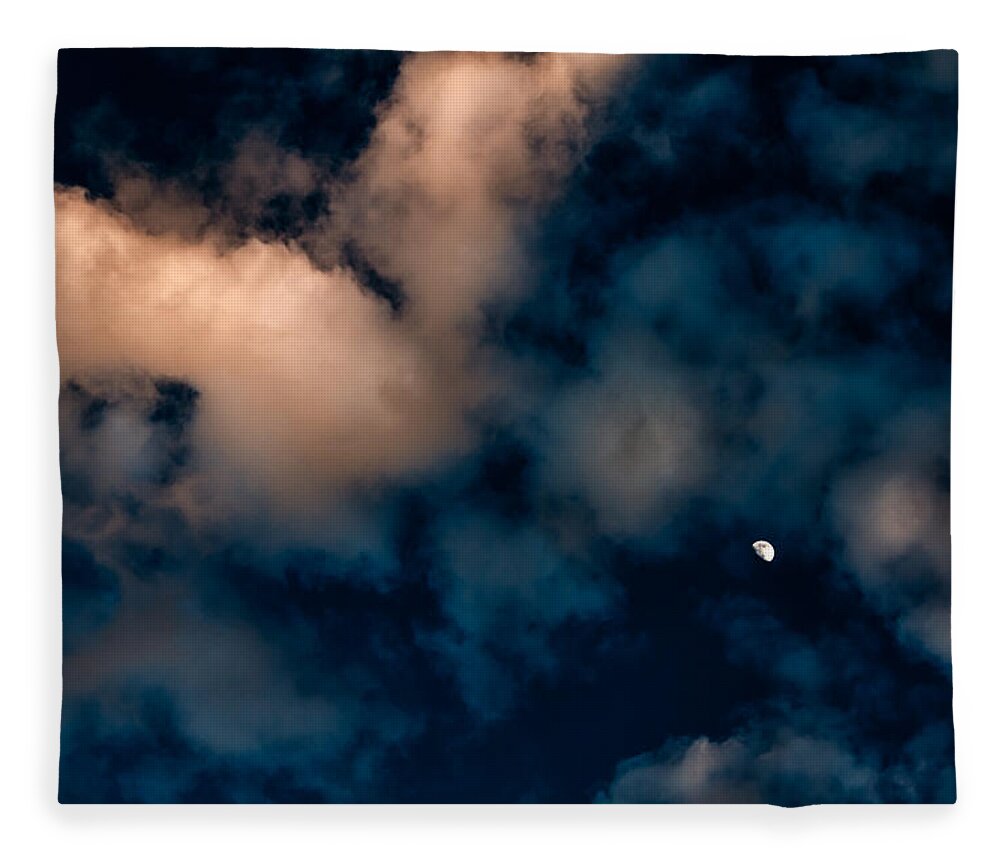 Hawaii Fleece Blanket featuring the photograph Moon Over Maui  by Lars Lentz