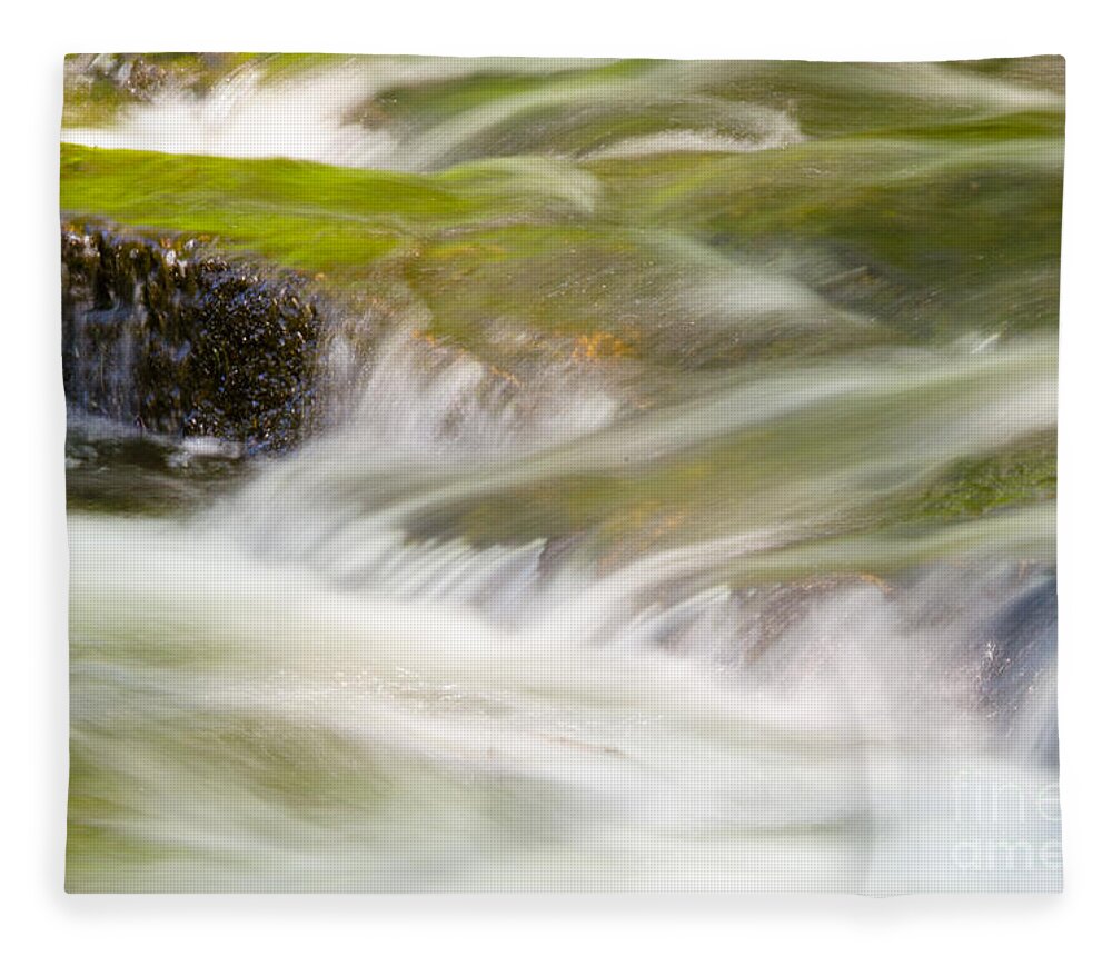 Acadia National Park Fleece Blanket featuring the photograph More Than a Trickle by Tamara Becker