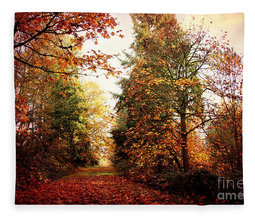 Landscape Fleece Blanket featuring the photograph Morning Walk by Sylvia Cook