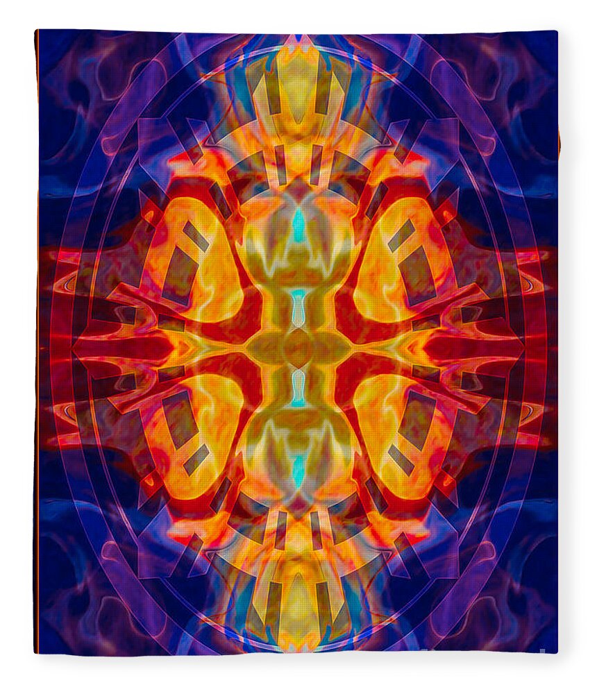 5x7 Fleece Blanket featuring the digital art Mother of Eternity Abstract Living Artwork by Omaste Witkowski