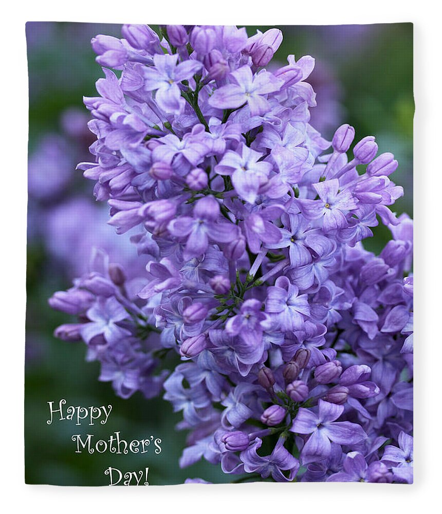 Lilacs Fleece Blanket featuring the photograph Mothers Day Lilacs by Diana Haronis