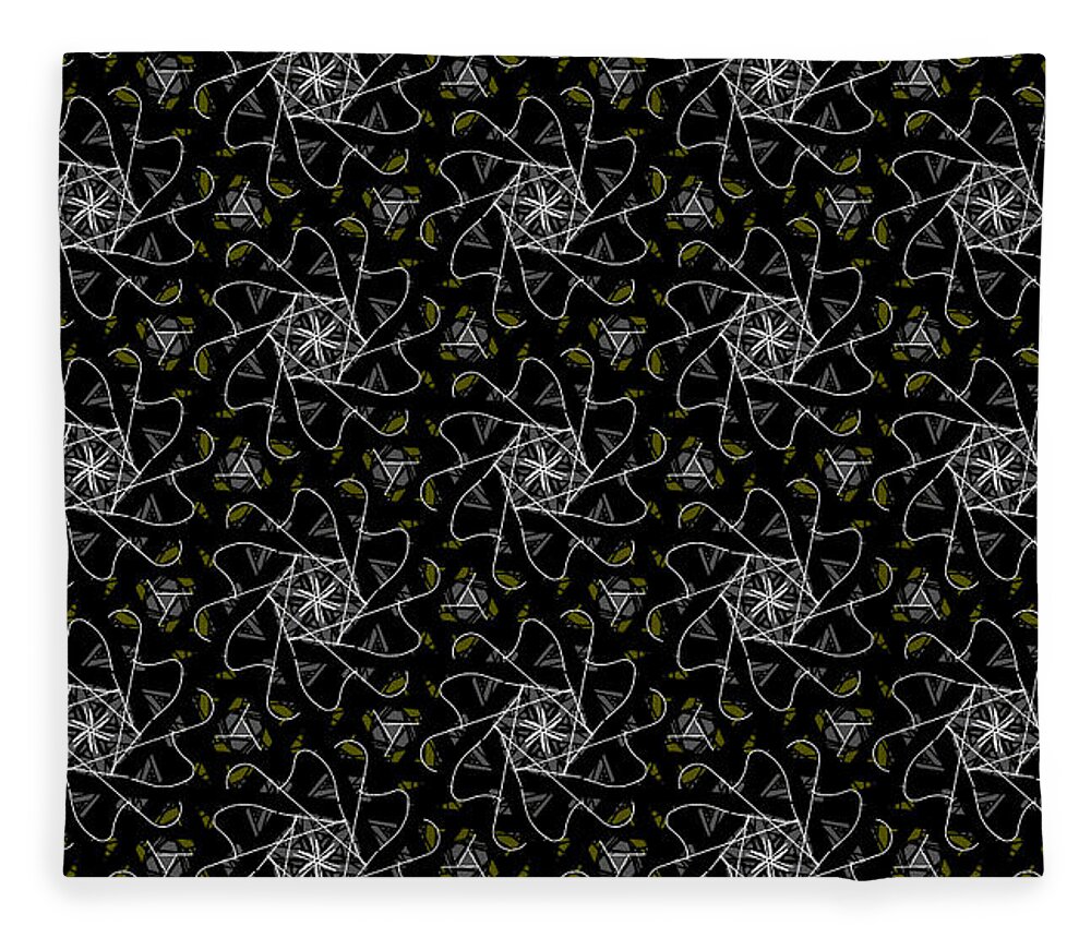 Mourning Weave Fleece Blanket featuring the digital art Mourning Weave by Elizabeth McTaggart