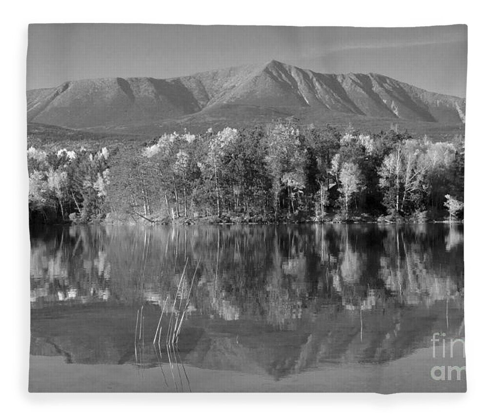 Fall Fleece Blanket featuring the photograph Mt Katahdin Baxter State Park Fall by Glenn Gordon
