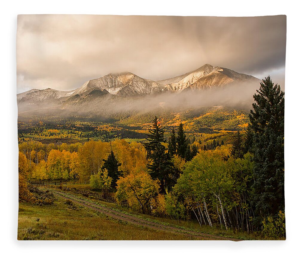 Capitol Peak Fleece Blanket featuring the photograph Mt Sopris in Carbondale Colorado by Ronda Kimbrow
