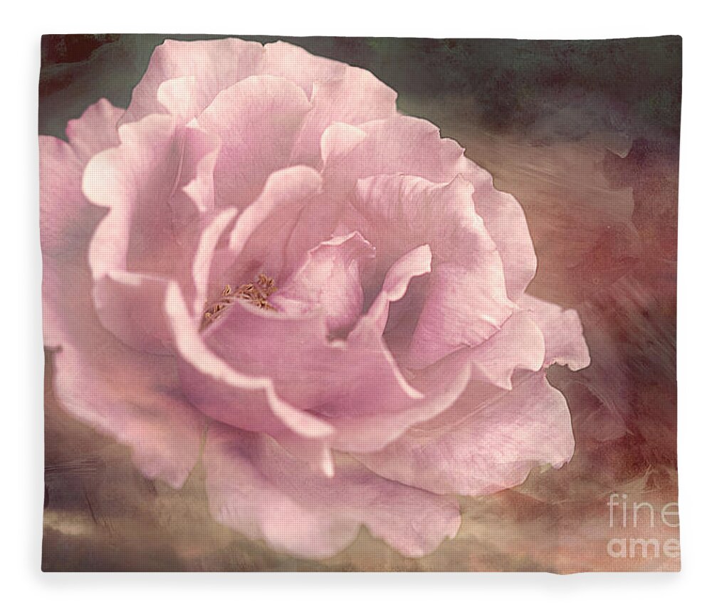 Rose Fleece Blanket featuring the photograph My Soul Surrendered by Linda Lees