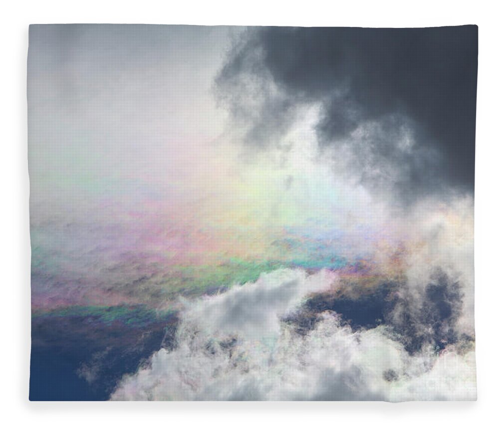00346013 Fleece Blanket featuring the photograph Nacreous Clouds And Evening Sun by Yva Momatiuk John Eastcott