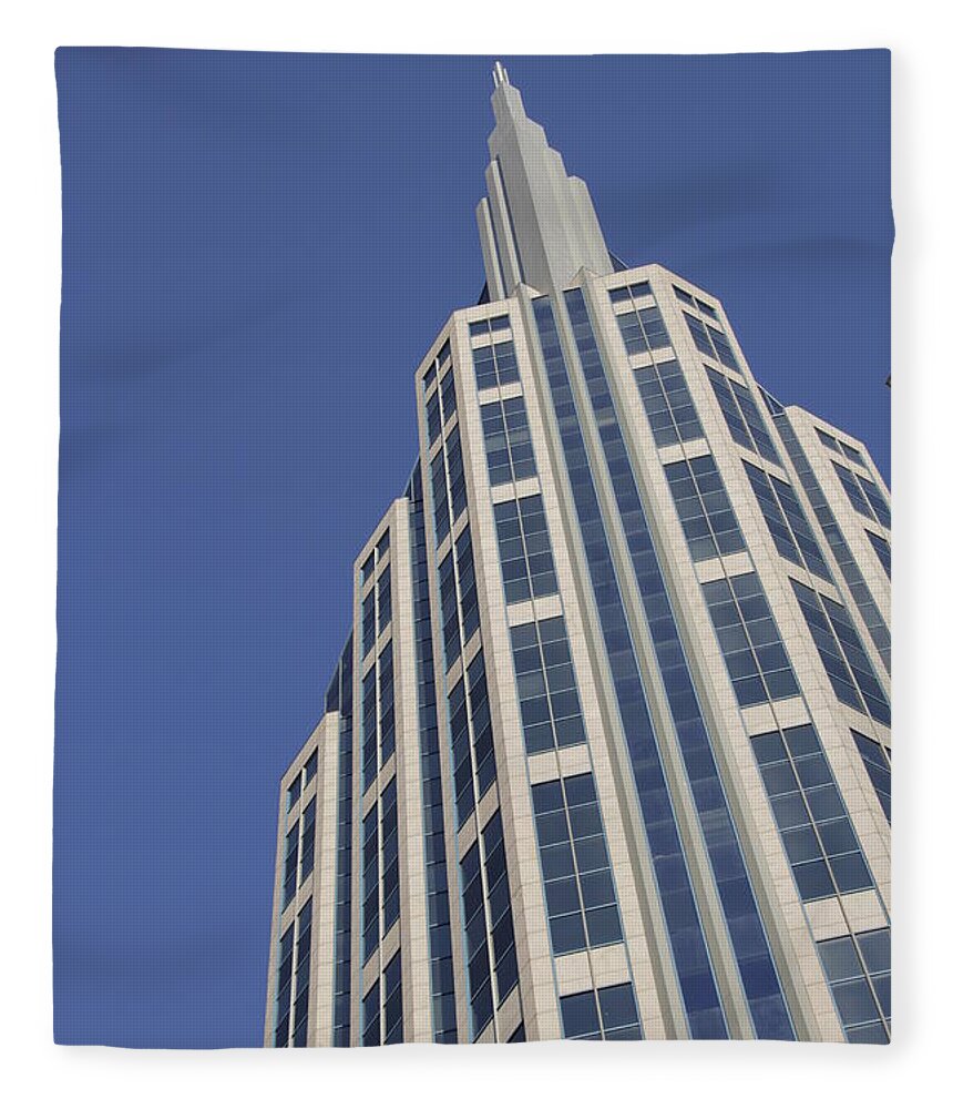 Nashville Fleece Blanket featuring the photograph Regions Financial Corp Nashville by Valerie Collins