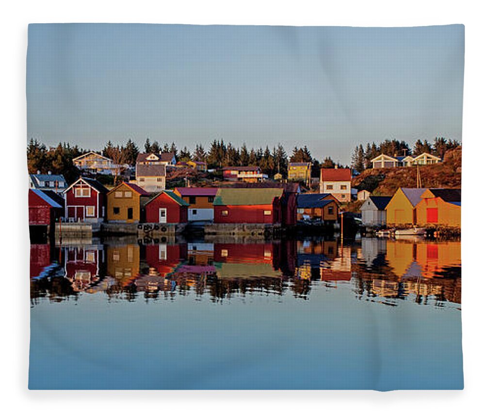 Tranquility Fleece Blanket featuring the photograph Nautnes, Øygarden, Norway by Mats Anda