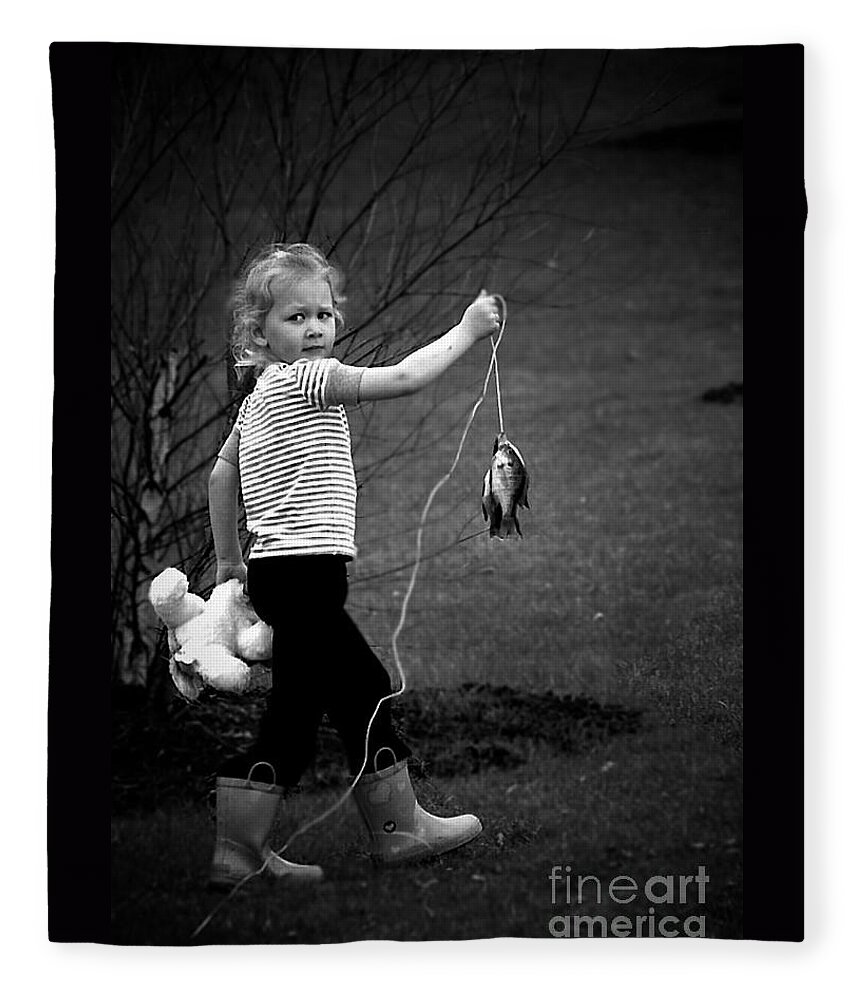 Fishing Fleece Blanket featuring the photograph New Friends? by Frank J Casella