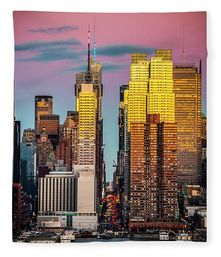 Outdoors Fleece Blanket featuring the photograph New York City by Hvargasimage