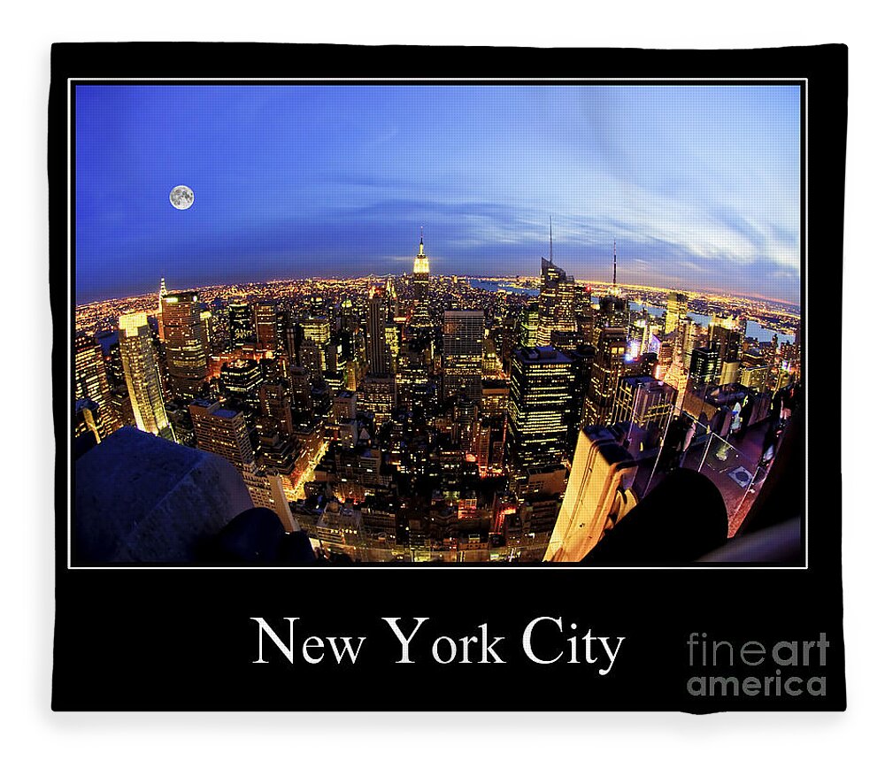 City Fleece Blanket featuring the photograph New York City Skyline by Anthony Sacco