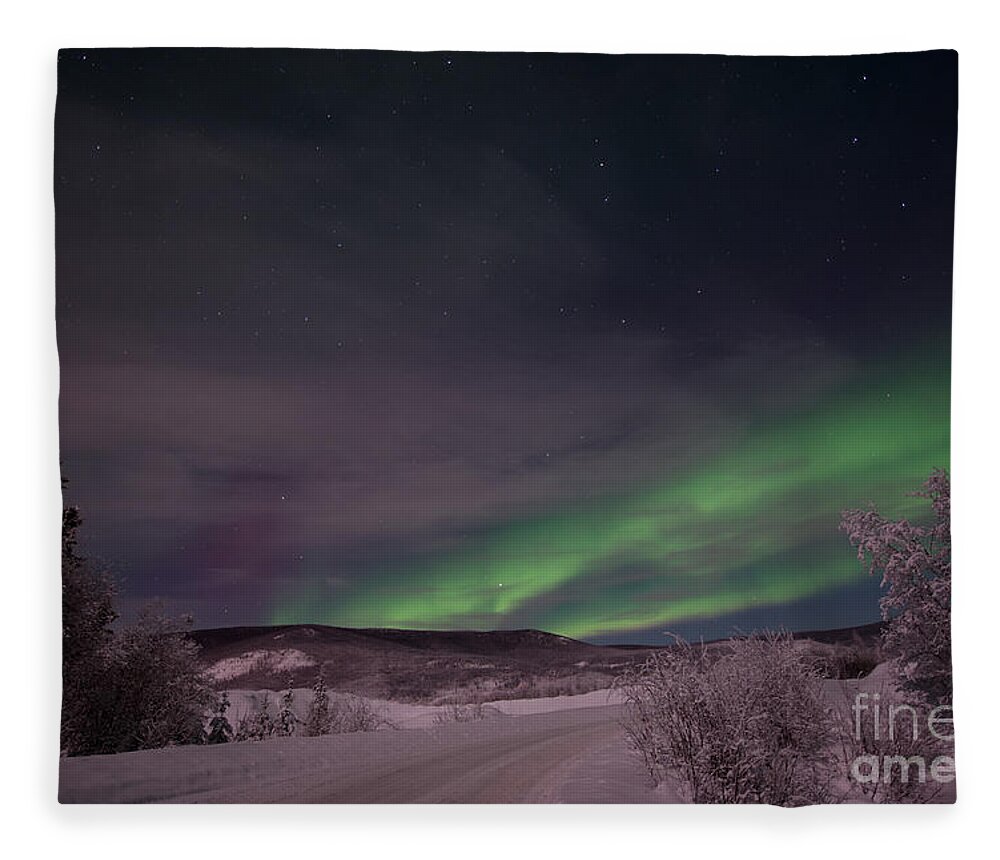Snowy Fleece Blanket featuring the photograph Night Skies by Priska Wettstein