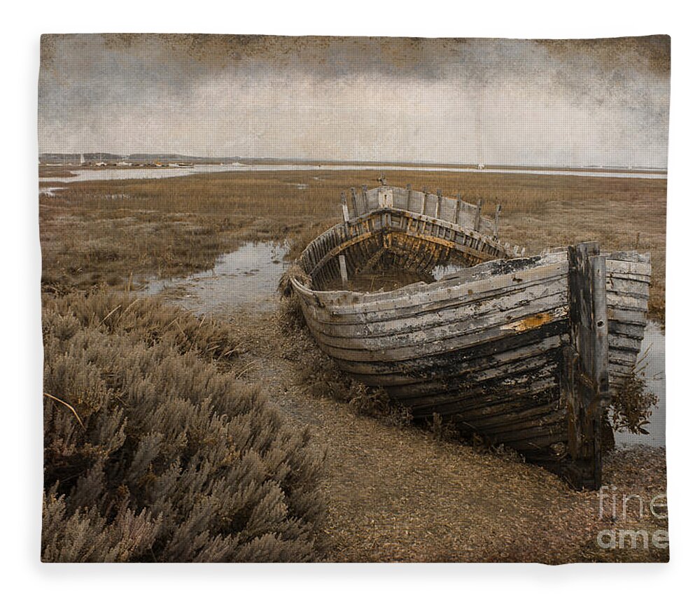Tint Fleece Blanket featuring the photograph No More Sailing by David Birchall