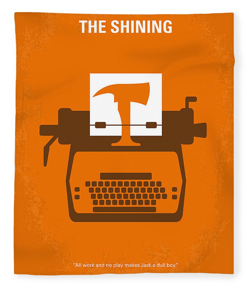 The Fleece Blanket featuring the digital art No094 My The Shining minimal movie poster by Chungkong Art