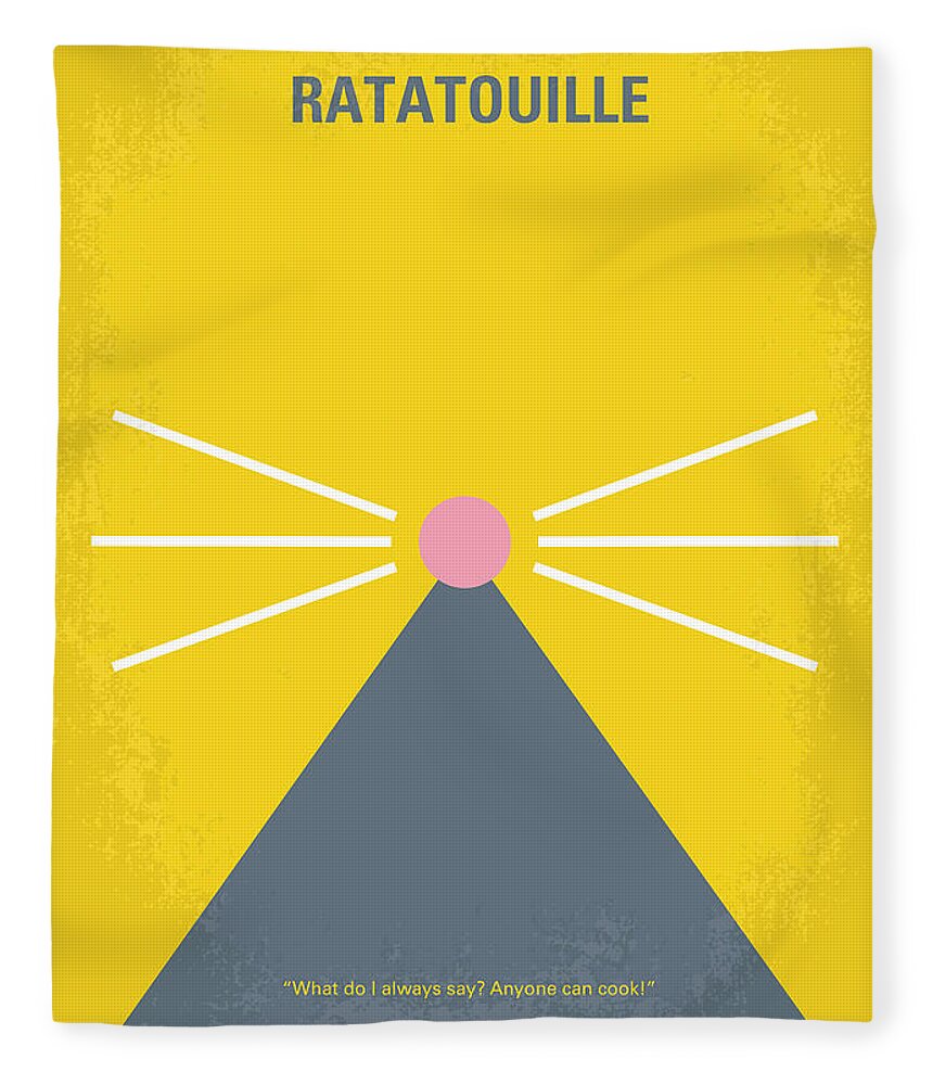 Ratatouille Fleece Blanket featuring the digital art No163 My Ratatouille minimal movie poster by Chungkong Art