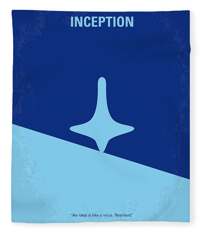 Inception Fleece Blanket featuring the digital art No240 My Inception minimal movie poster by Chungkong Art