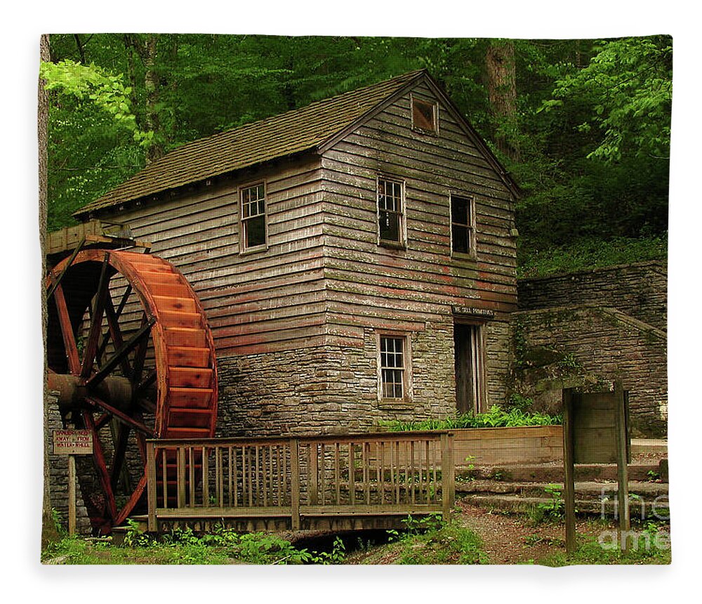 Old Fleece Blanket featuring the photograph Rice Grist Mill by Douglas Stucky