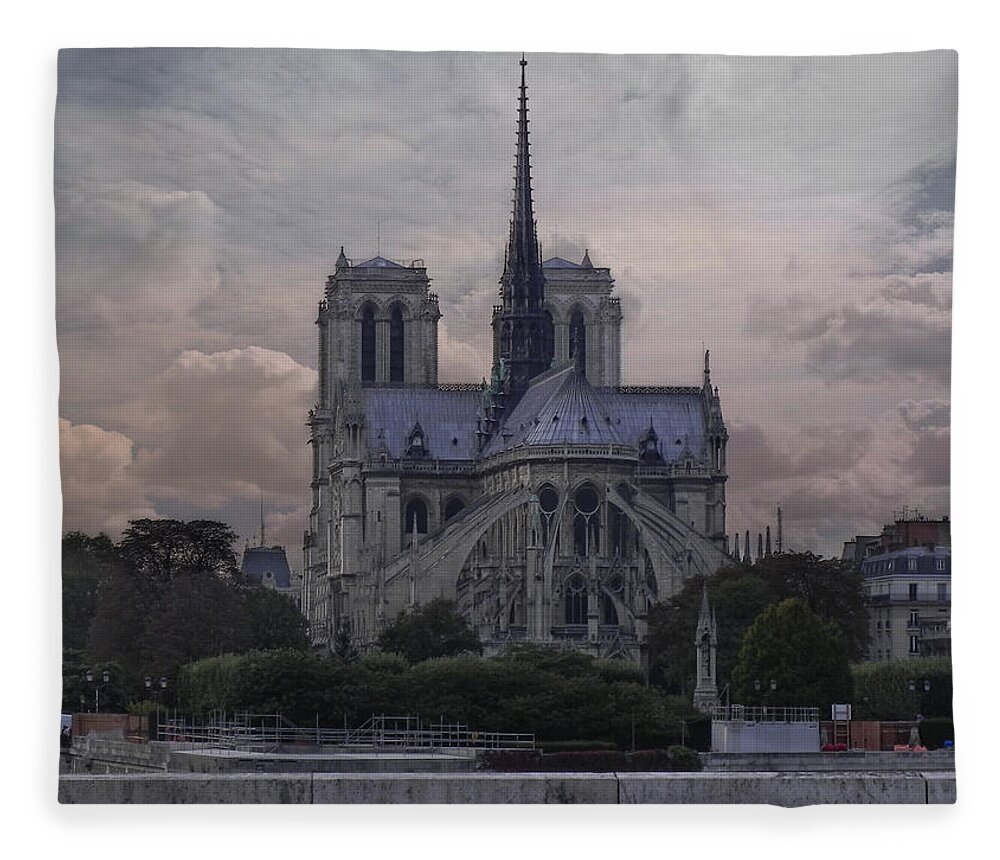 Notre Dame Fleece Blanket featuring the photograph Notre Dame Paris by Joachim G Pinkawa
