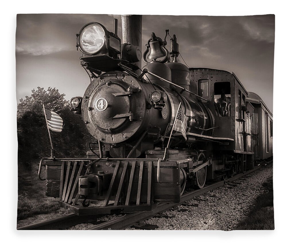 Trains Fleece Blanket featuring the photograph Number 4 Narrow Gauge Railroad by Bob Orsillo
