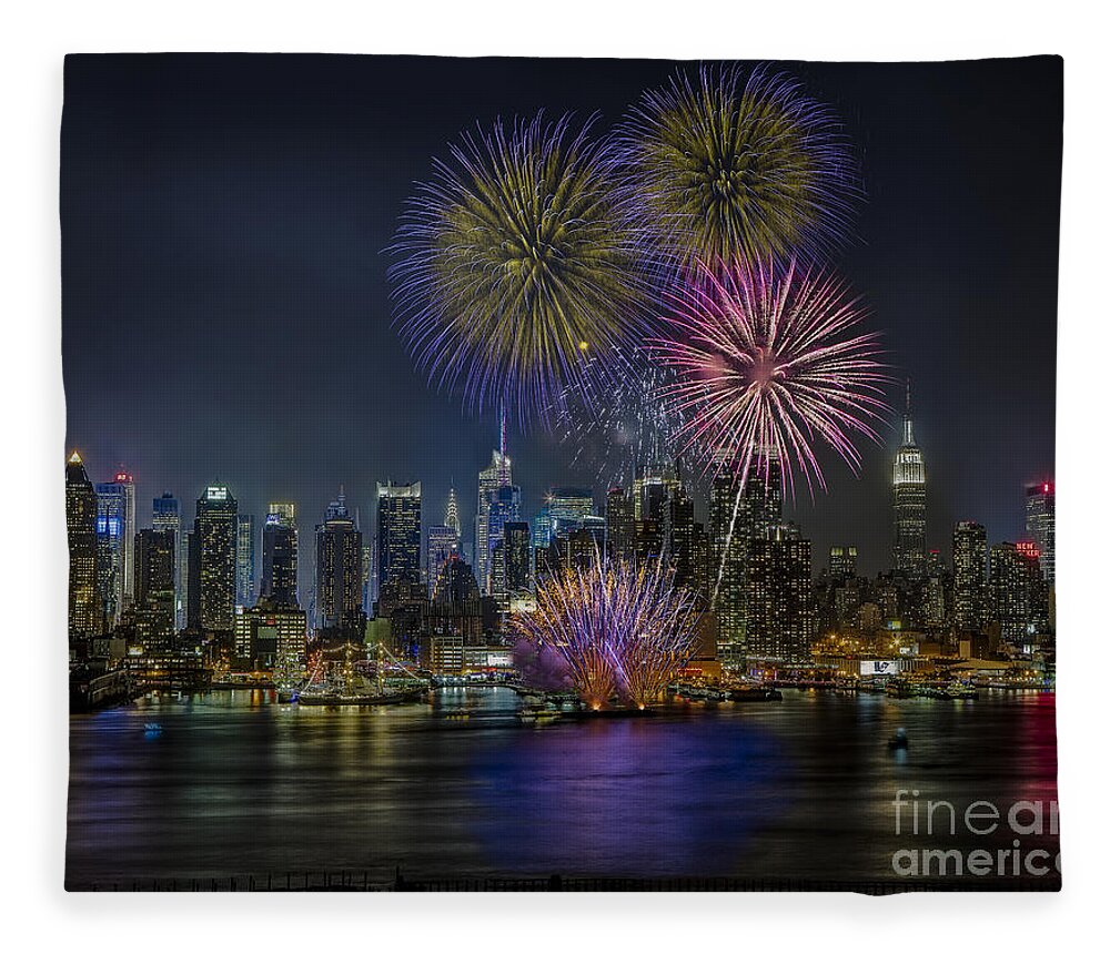 New York City Fleece Blanket featuring the photograph NYC Celebrates Fleet Week by Susan Candelario