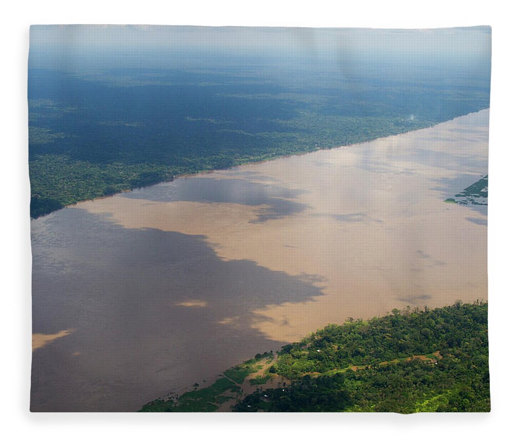 Tropical Rainforest Fleece Blanket featuring the photograph O Amazonas The Amazon by Lucille Kanzawa