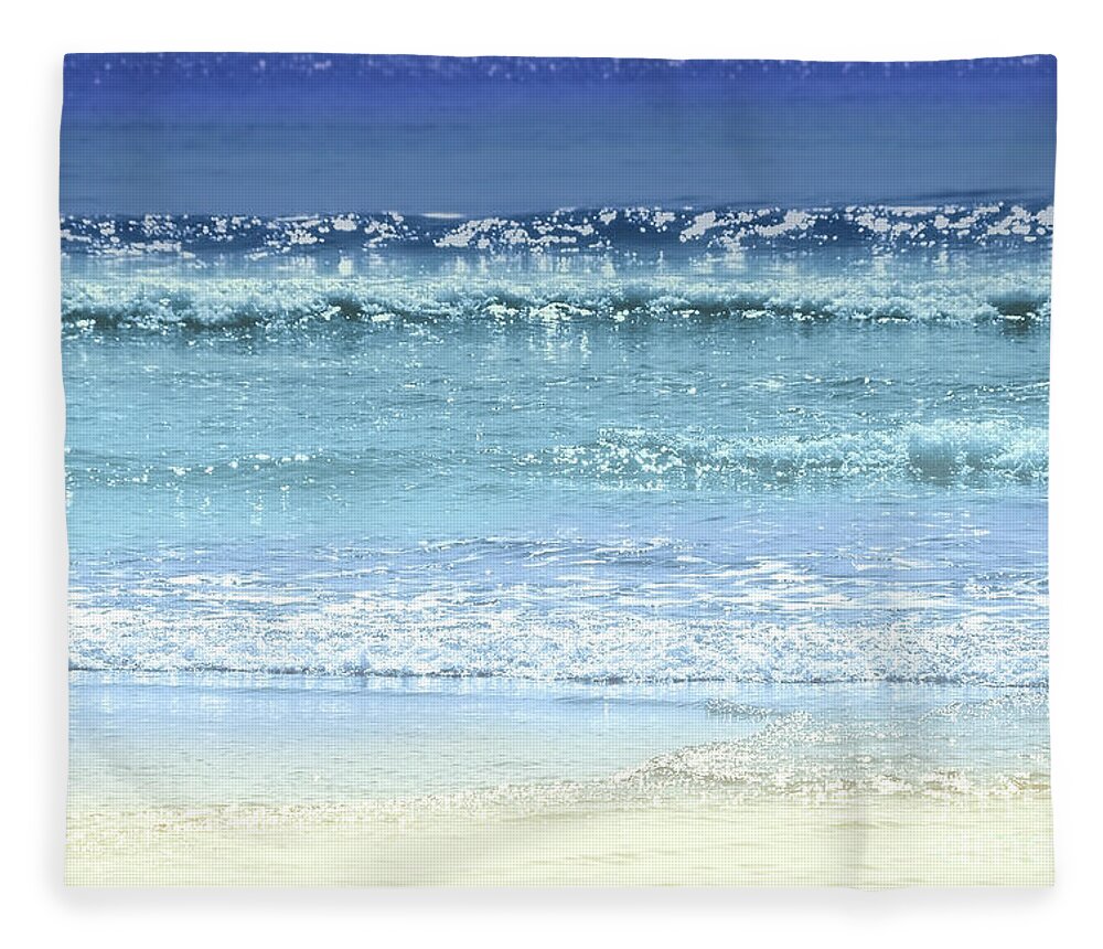 Water Fleece Blanket featuring the photograph Ocean colors abstract by Elena Elisseeva