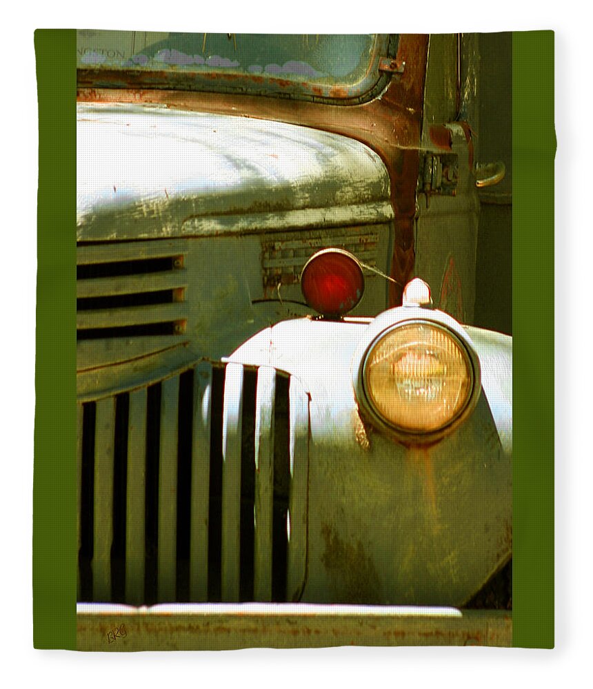 Car Fleece Blanket featuring the photograph Old Truck Abstract by Ben and Raisa Gertsberg