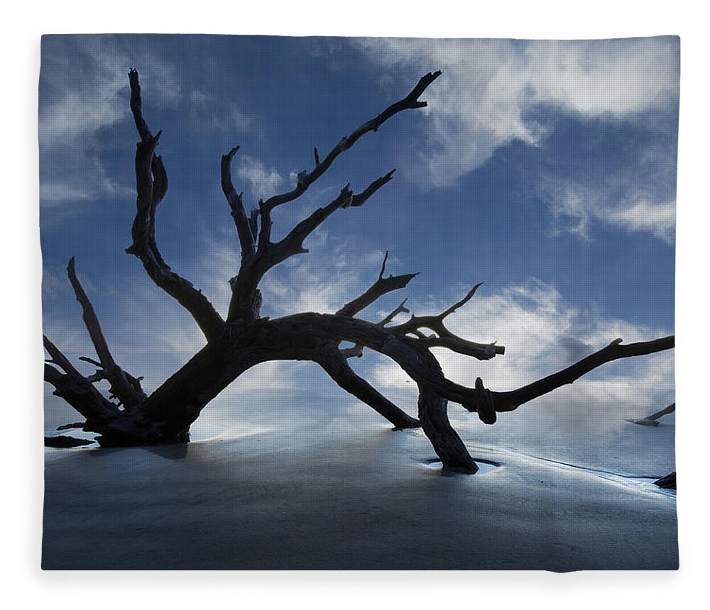 Clouds Fleece Blanket featuring the photograph On a MIsty Morning by Debra and Dave Vanderlaan