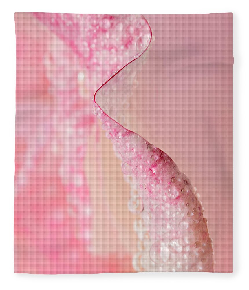 Rose Fleece Blanket featuring the photograph On Edge by Mary Jo Allen