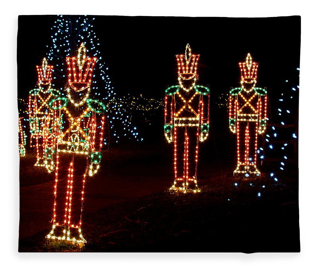 Fine Art Fleece Blanket featuring the photograph One Crooked Toy Soldier by Rodney Lee Williams