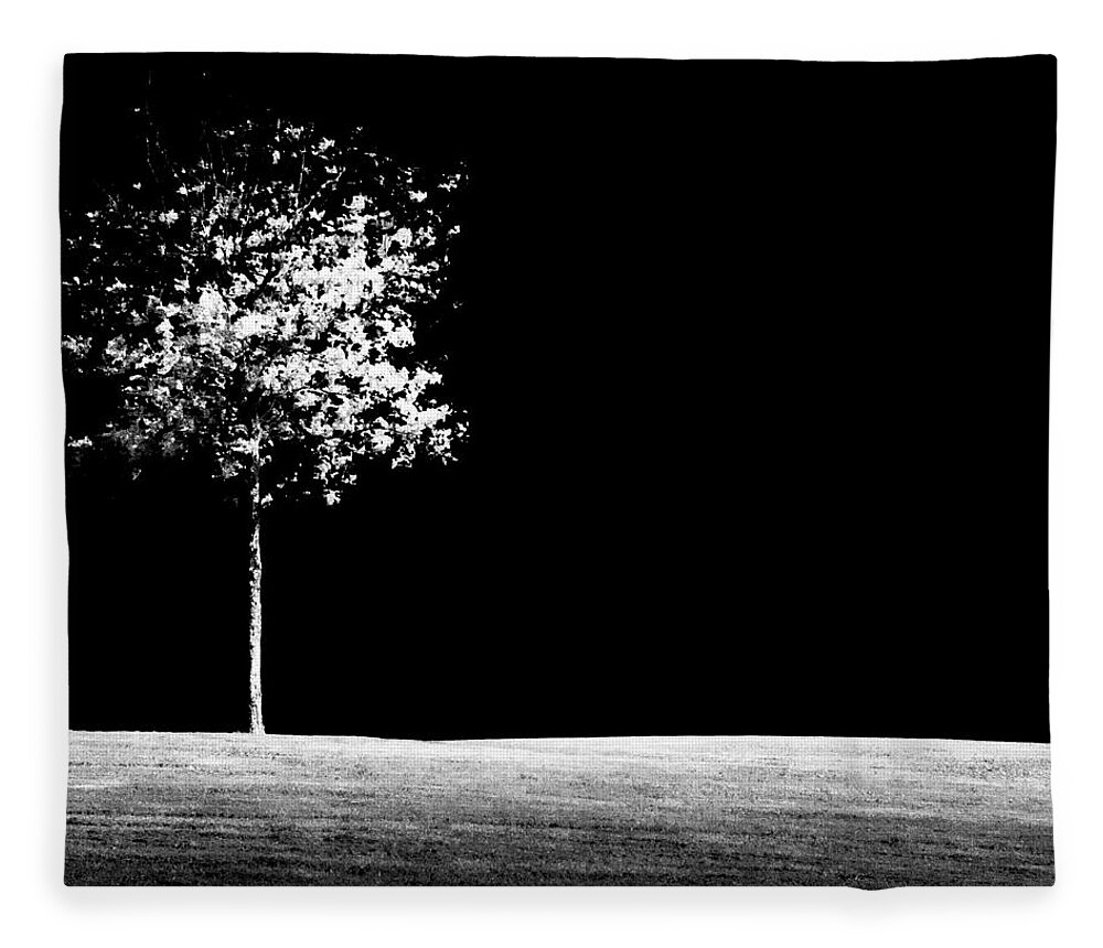 Tree Fleece Blanket featuring the photograph One Tree Hill by Darryl Dalton