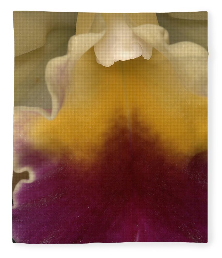 Orchid Fleece Blanket featuring the photograph Orchid 491 by Wesley Elsberry