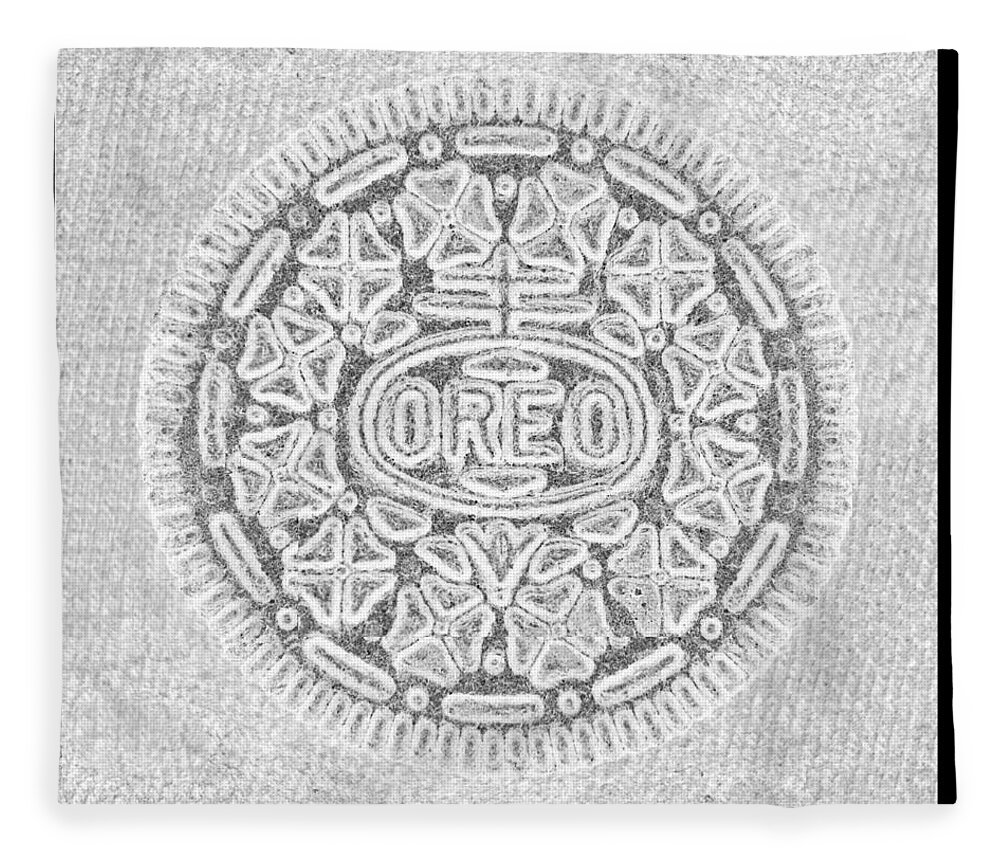 Oreo Fleece Blanket featuring the photograph OREO in GREY by Rob Hans