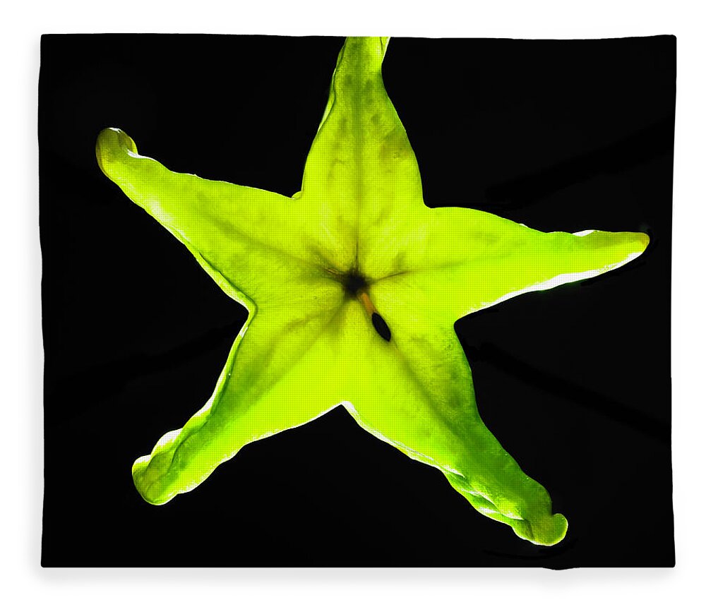 California Fleece Blanket featuring the photograph Organic Star Fruit by Monica Rodriguez