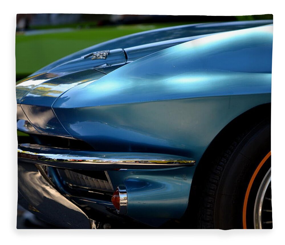 Corvette Fleece Blanket featuring the photograph Original Stingray by Dean Ferreira