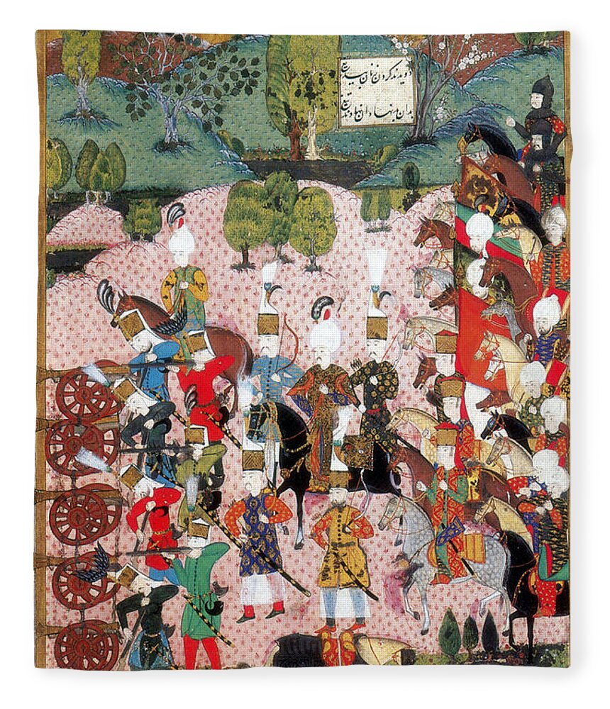 War Fleece Blanket featuring the painting Ottoman-hungarian Wars, Battle by Science Source