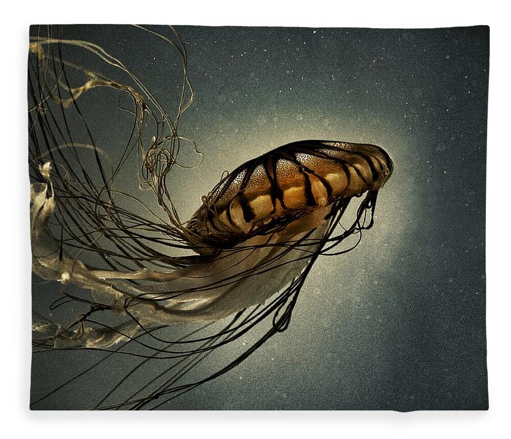 Pacific Sea Nettle Fleece Blanket featuring the photograph Pacific Sea Nettle by Marianna Mills