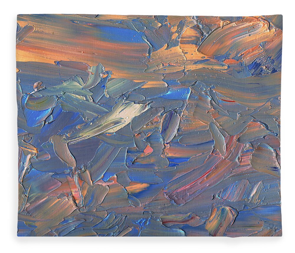Abstract Fleece Blanket featuring the painting Paint number 58C by James W Johnson