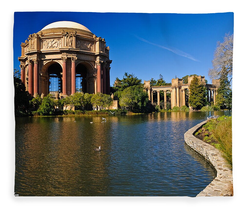Architecture Fleece Blanket featuring the photograph Palace of Fine Arts by Jeff Goulden