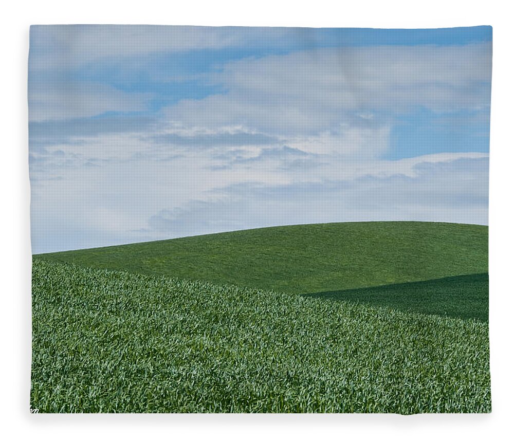 Agricultural Activity Fleece Blanket featuring the photograph Palouse Wheatfield by Jeff Goulden
