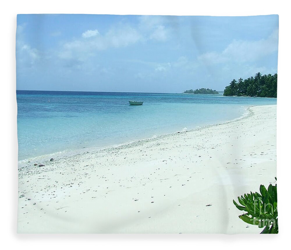 Sea Fleece Blanket featuring the photograph Paradise is here by Andrea Anderegg
