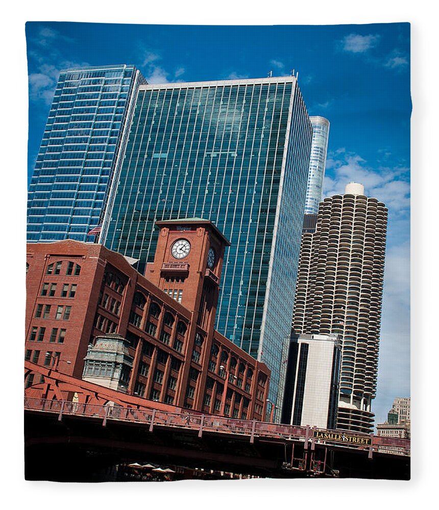 Park Towers Chicago Fleece Blanket featuring the photograph Park Towers Chicago by Dejan Jovanovic
