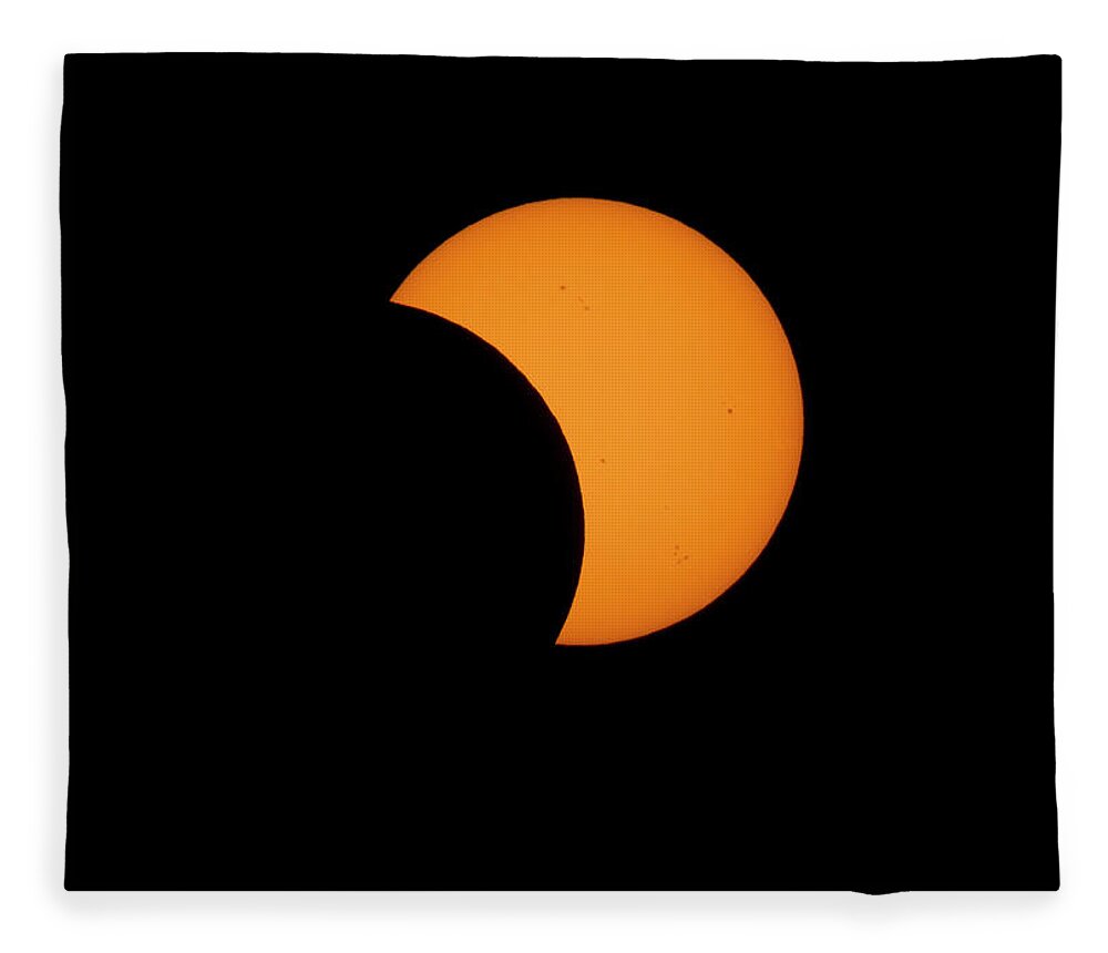 Port Lincoln Fleece Blanket featuring the photograph Partial Eclipse. 14 Nov 2012. Port by John White Photos