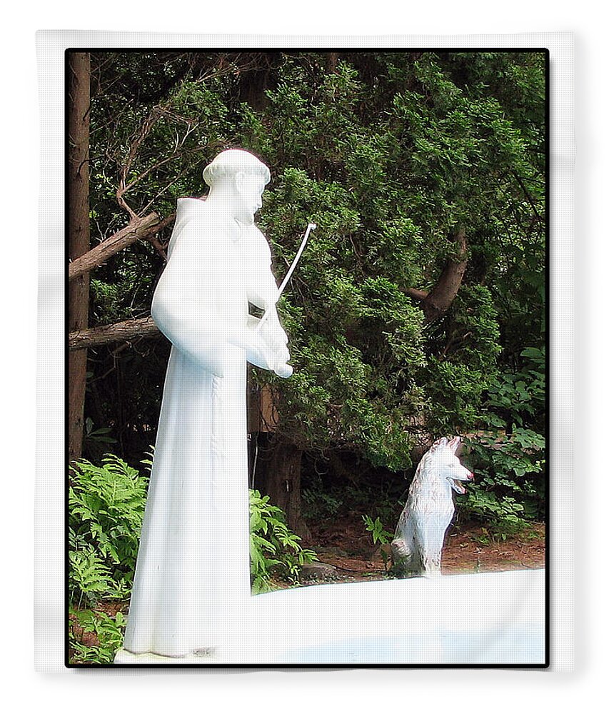 St. Francis Of Assisi Fleece Blanket featuring the photograph Patron Saint of Animals by Marie Jamieson