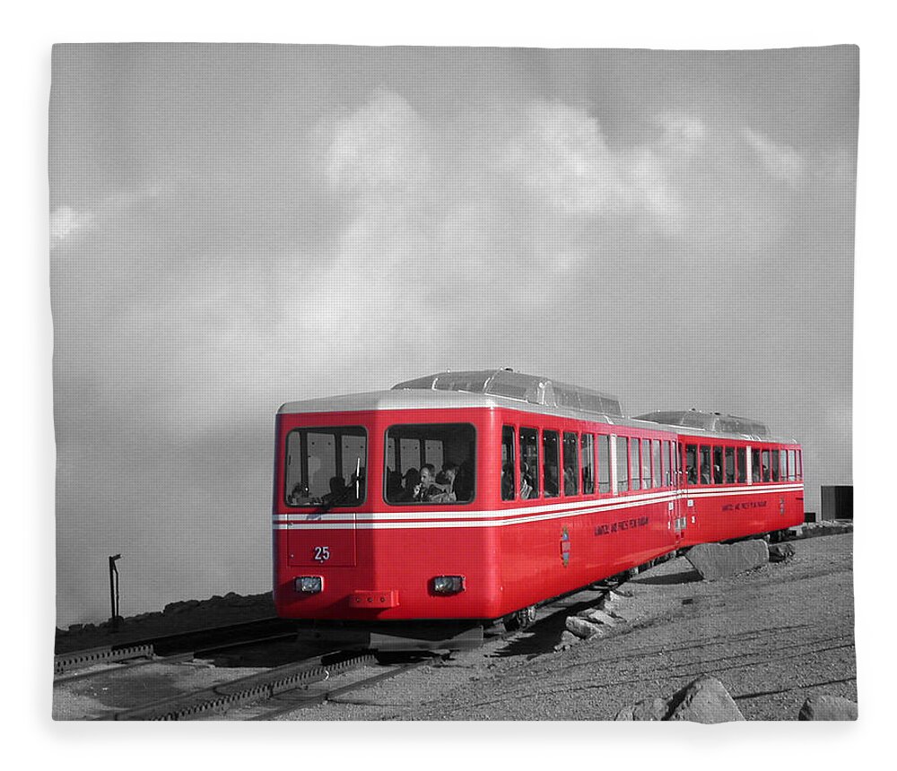 Pikes Peak Train Fleece Blanket featuring the photograph Pikes Peak Train by Shane Bechler