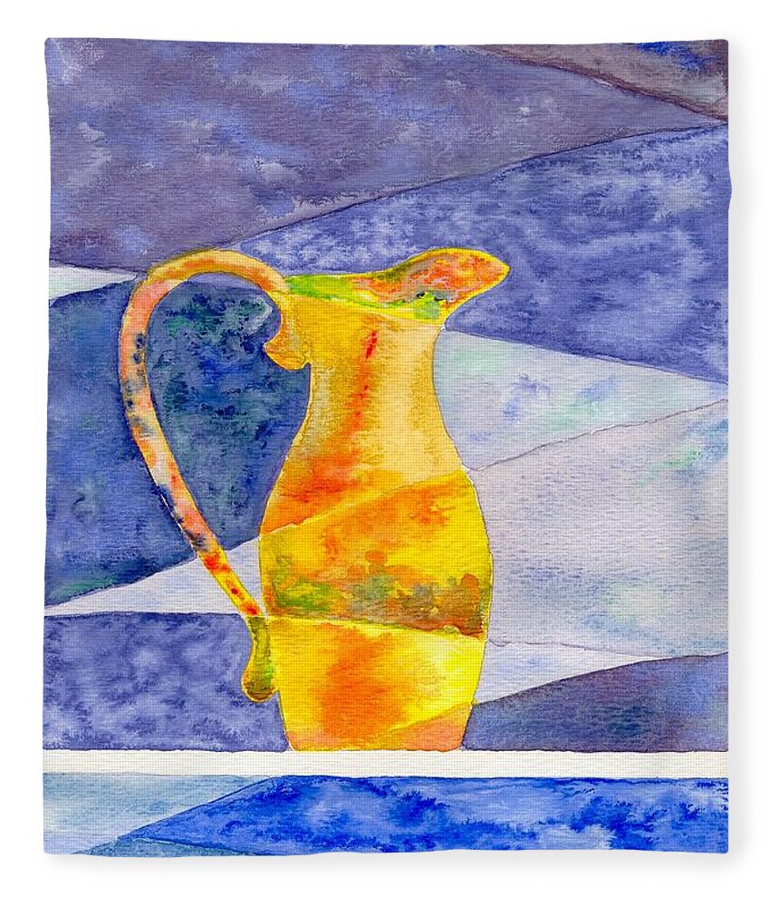 Still Life Fleece Blanket featuring the painting Pitcher 1 by Micah Guenther