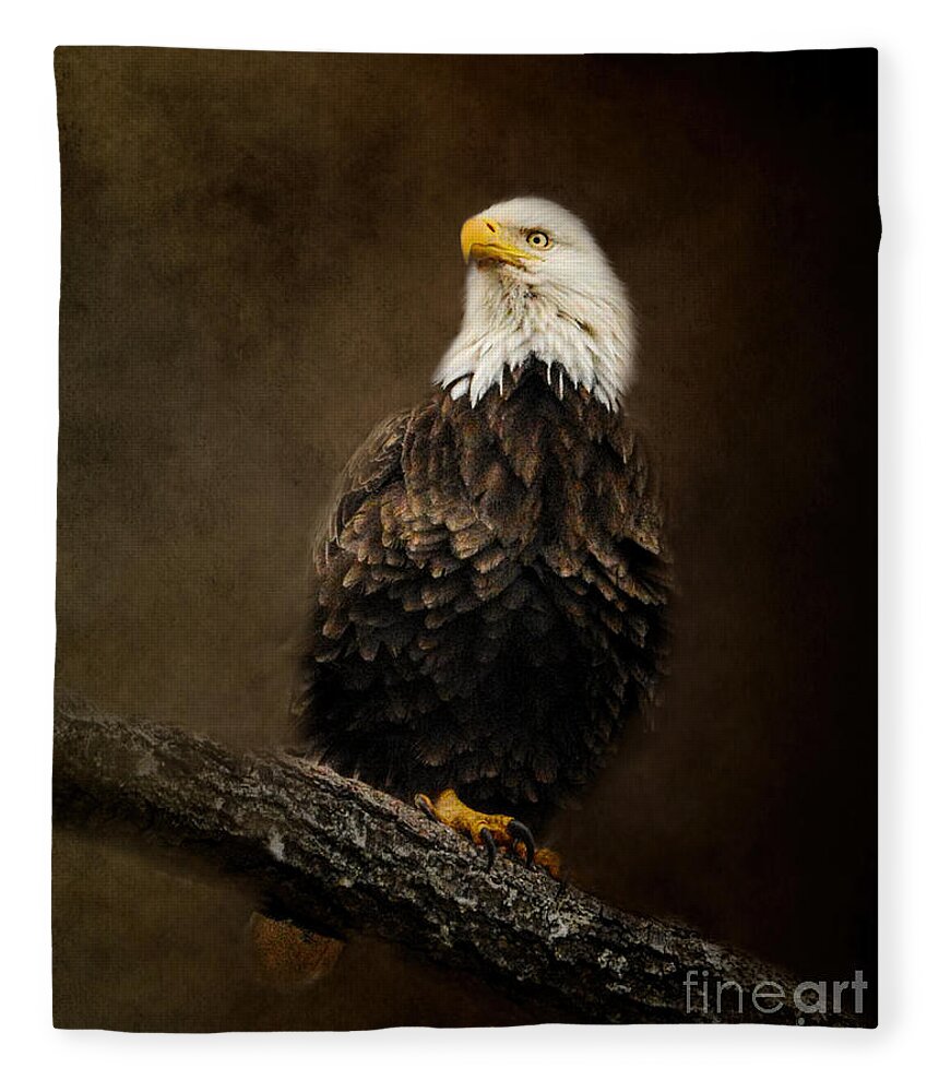 Usa Fleece Blanket featuring the photograph Portrait Of An Eagle by Jai Johnson