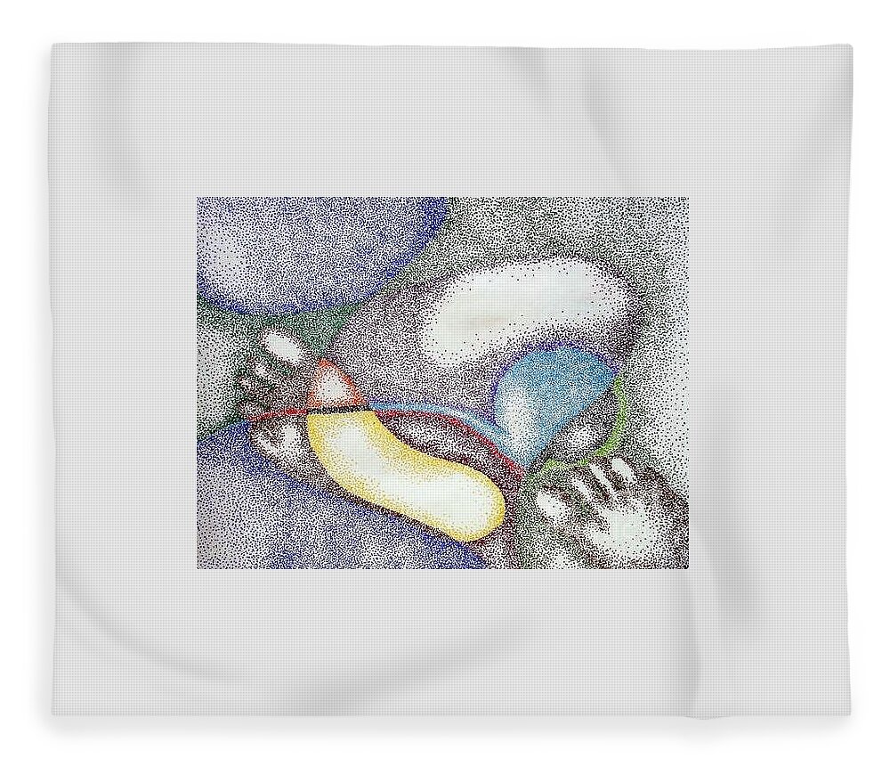 Childbirth Fleece Blanket featuring the drawing Pregnancy by Pamela Henry